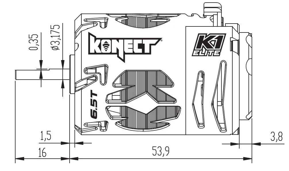 Konect Moteur K1 Elite Sensored Modified - Image 5