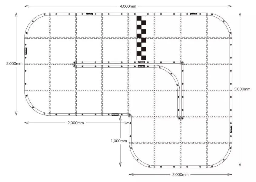 Kyosho Circuit Mini-Z Grand Prix 50 Basic Set Moquette (40pcs) 87211B - Image 5