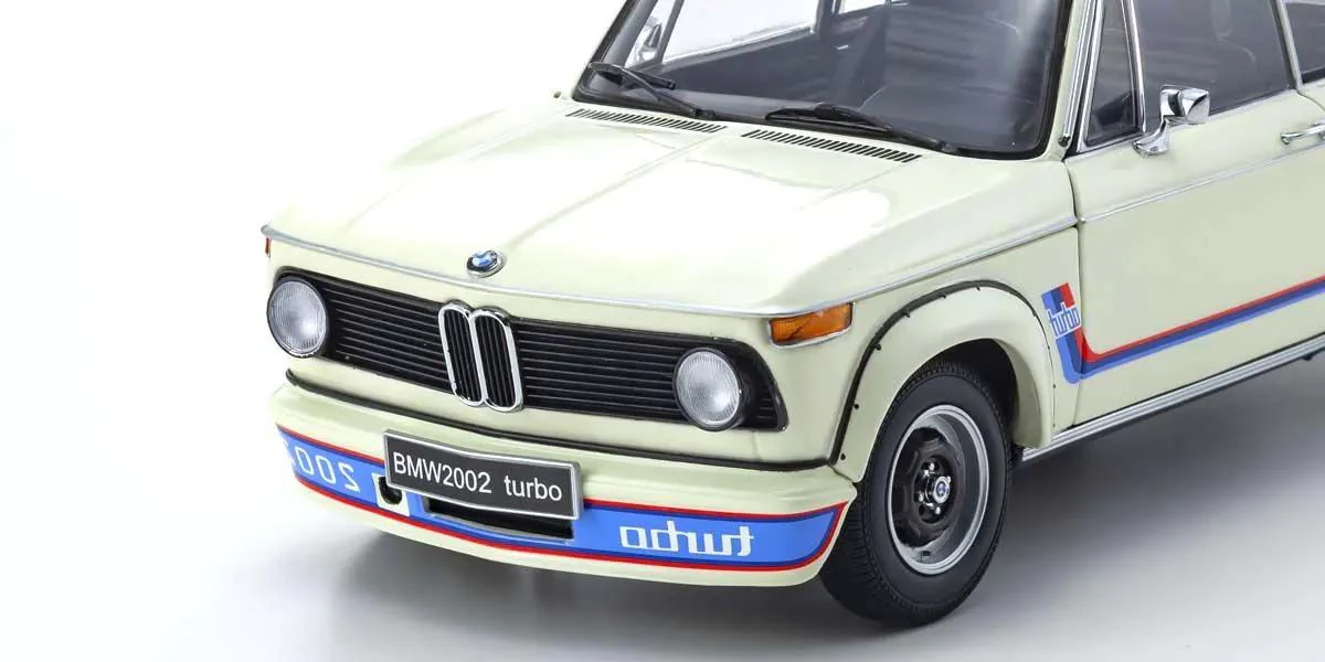 Kyosho Diecast BMW 2002 Turbo 1974 Blanche 1/18 KS08544W - Image 3
