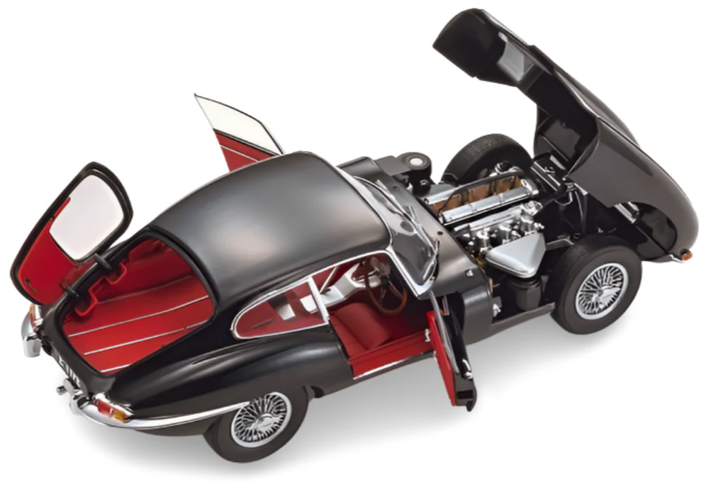Kyosho Diecast Jaguar Type-E 3.8L Coupe MK1 1961 Noire 1/18 KS08954BK - Image 2