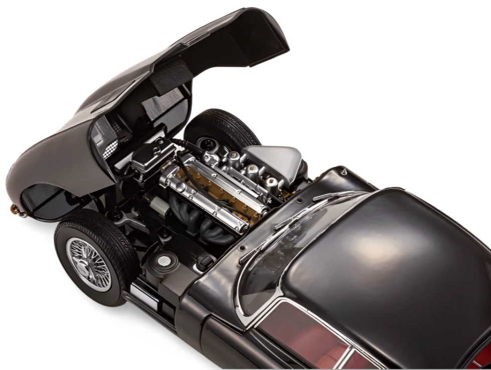 Kyosho Diecast Jaguar Type-E 3.8L Coupe MK1 1961 Noire 1/18 KS08954BK - Image 6