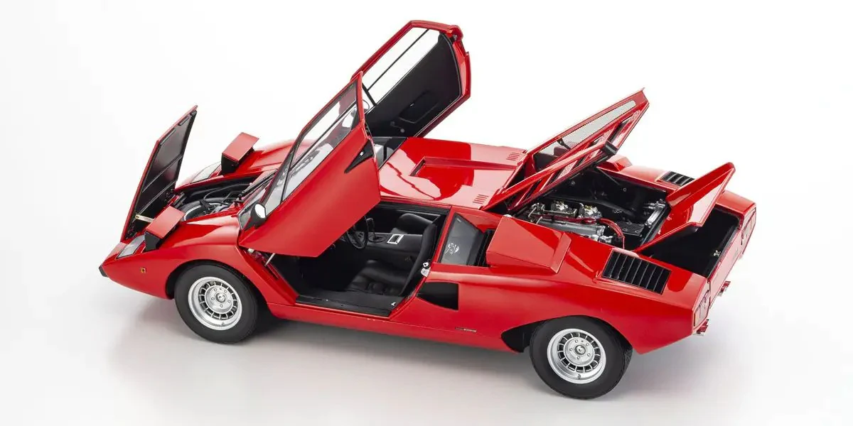 Kyosho Diecast Lamborghini Countach LP400 Rouge 1974 1/12 KS08611R - Image 4