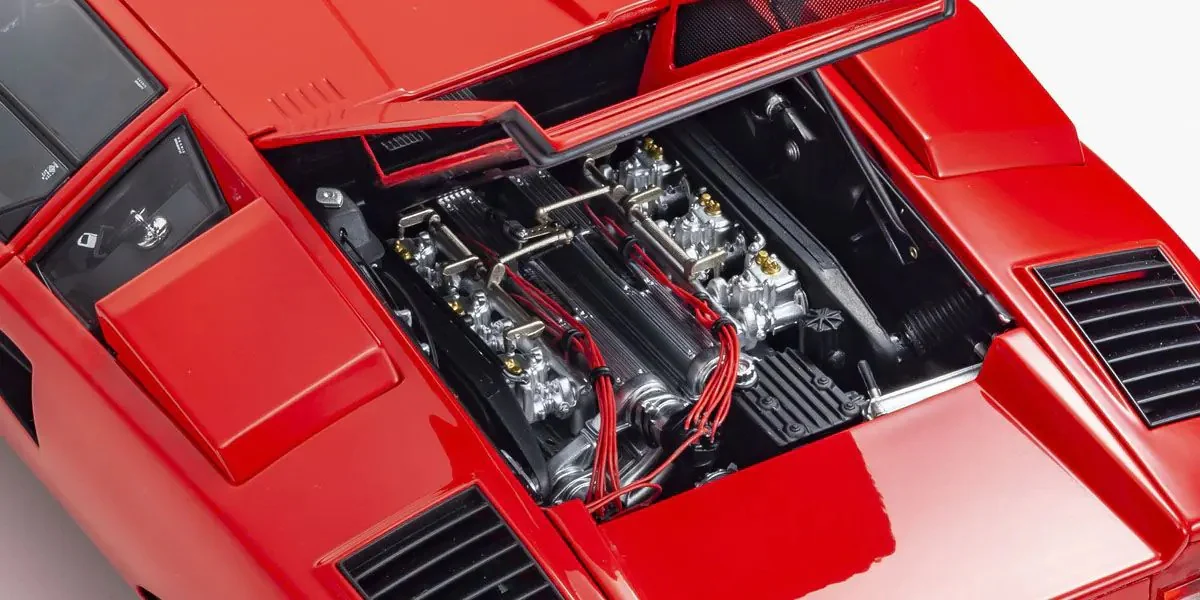 Kyosho Diecast Lamborghini Countach LP400 Rouge 1974 1/12 KS08611R - Image 5