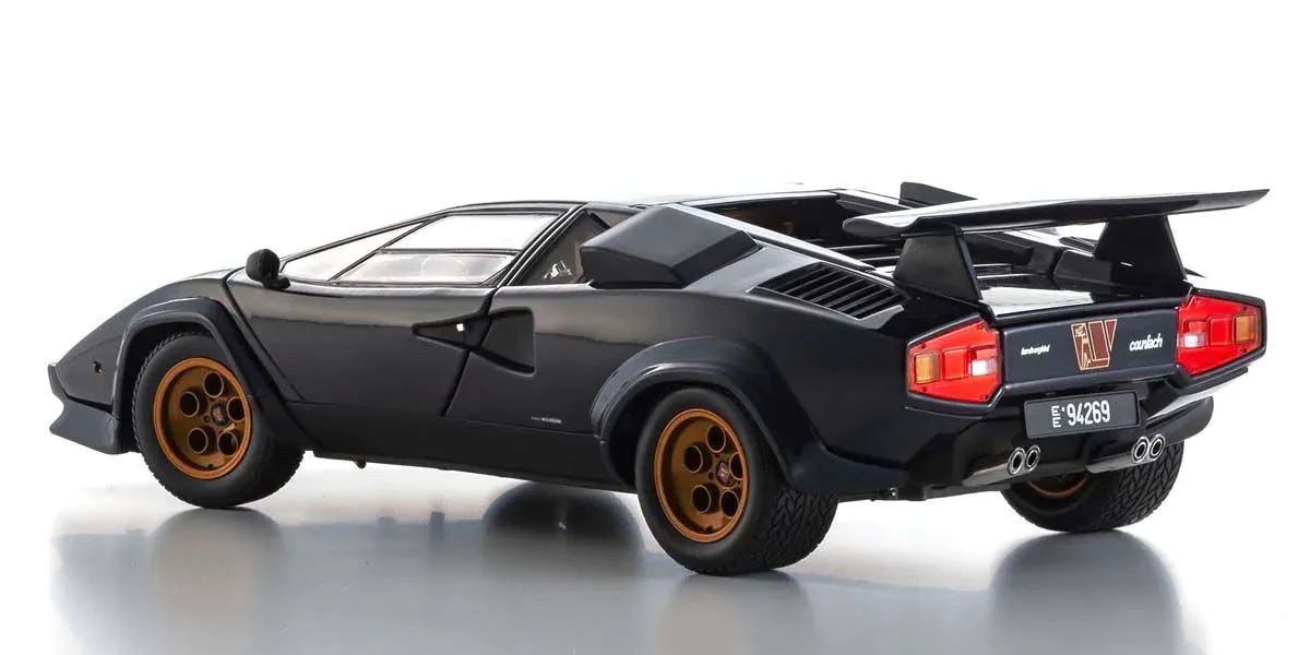 Kyosho Diecast Lamborghini Countach LP500S Walter Wolf 1982 Dark Blue 1/18 KS08320D - Image 6