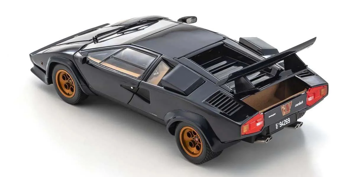 Kyosho Diecast Lamborghini Countach LP500S Walter Wolf 1982 Dark Blue 1/18 KS08320D - Image 8