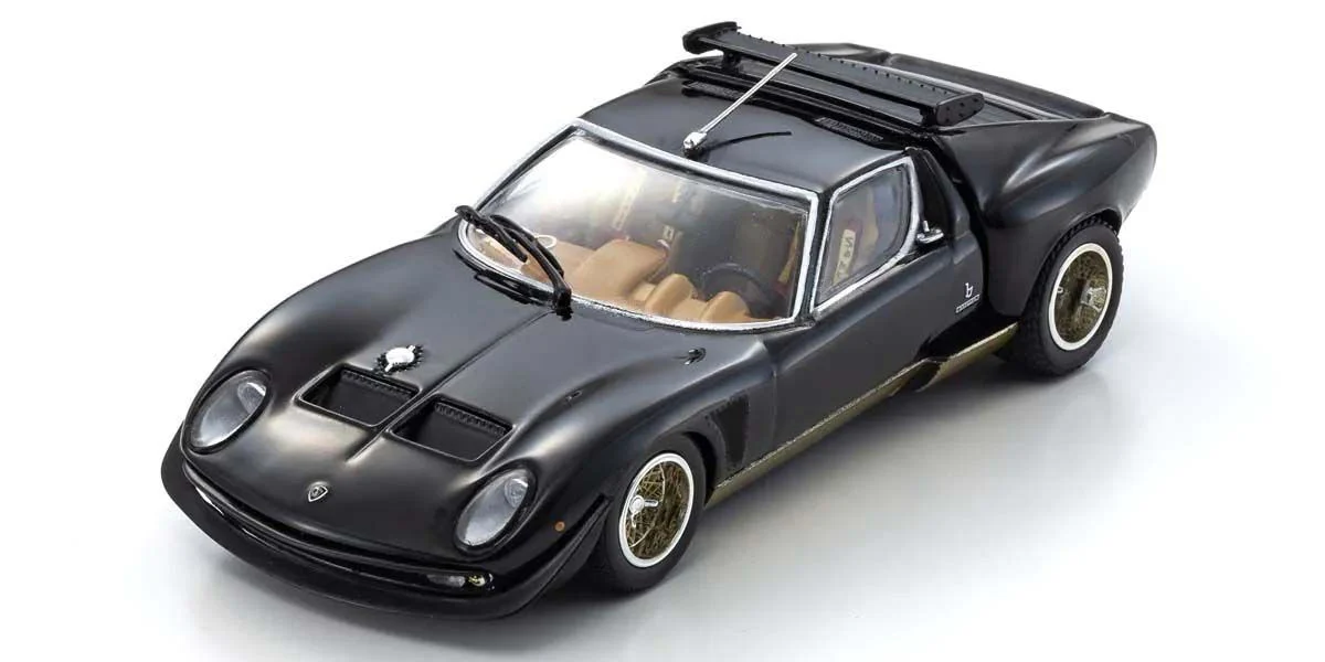 Kyosho Diecast Lamborghini Miura SVR 1970 Noir et Or 1/43 KS03203BKG - Image 8