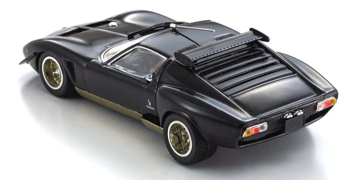 Kyosho Diecast Lamborghini Miura SVR 1970 Noir et Or 1/43 KS03203BKG - Image 9