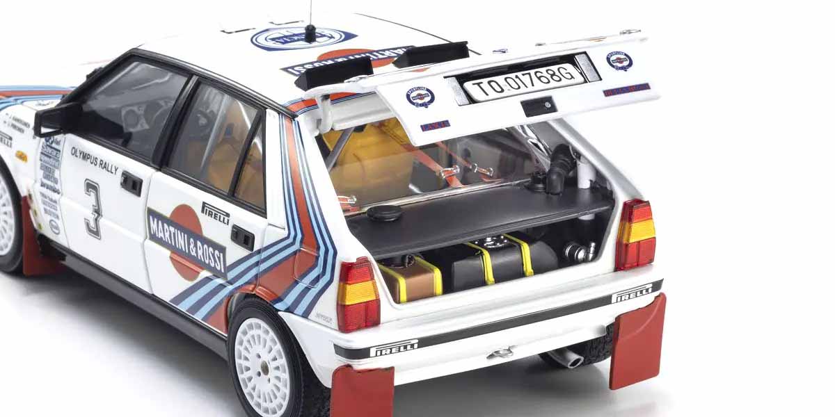 Kyosho Diecast Lancia Delta HF 4WD Rally Olympus 1987 Martini Rossi N°3 1/18 KS08960E - Image 5