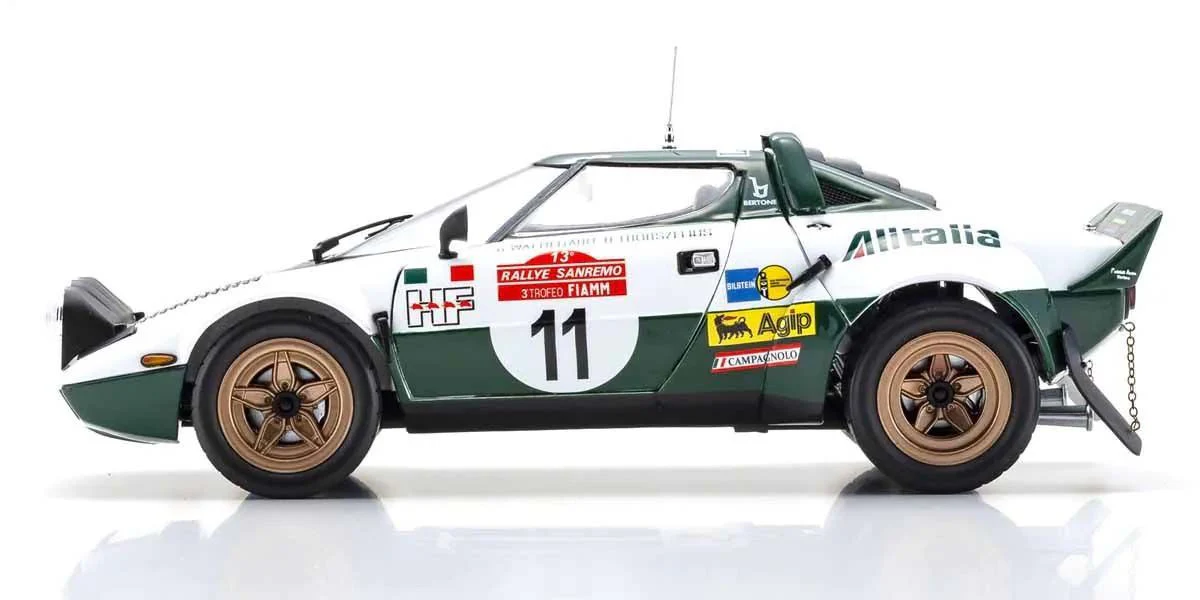 Kyosho Diecast Lancia Stratos HF B.Waldegaard San Remo 1975 Nr.11 1/18 KS08130B - Image 6