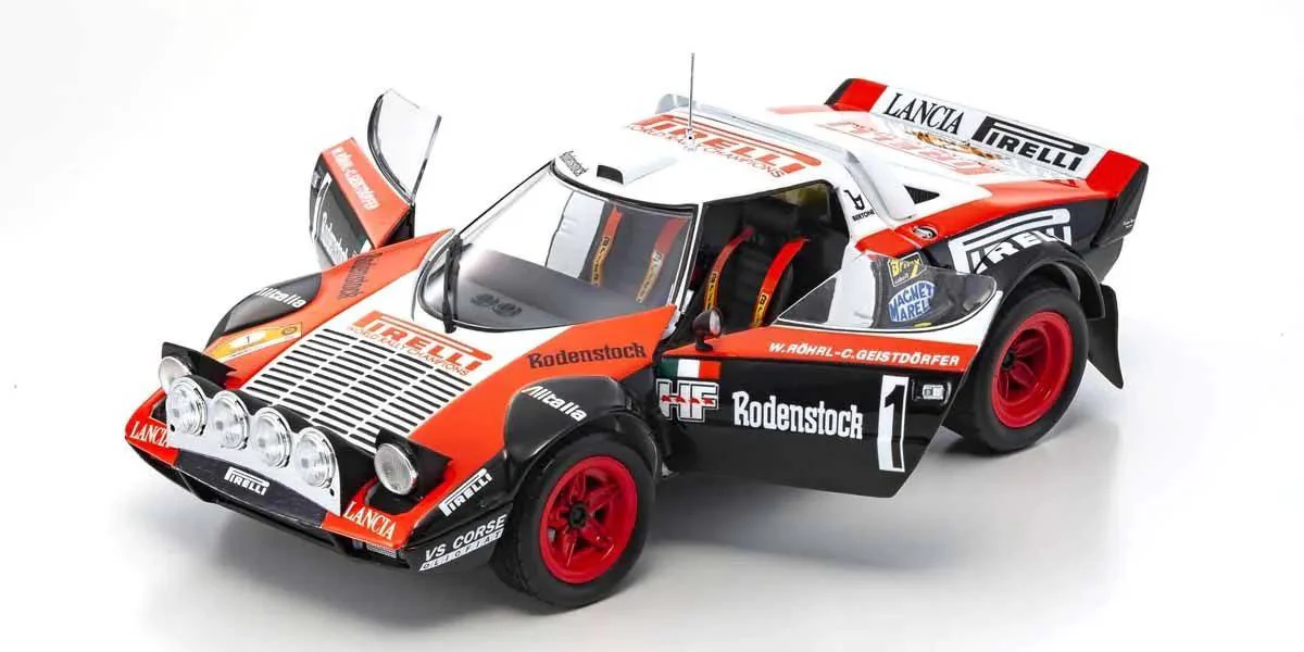 Kyosho Diecast Lancia Stratos HF Pirelli W.Rohrl Hunsruck 1978 Nr.1 1/18 KS08130D - Image 3