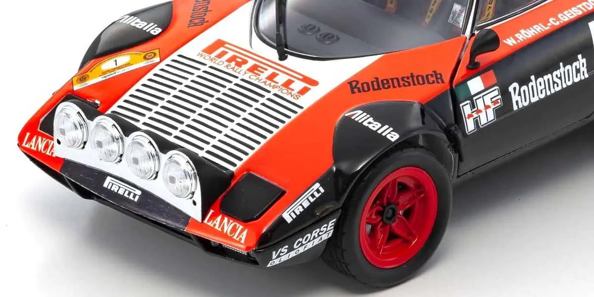 Kyosho Diecast Lancia Stratos HF Pirelli W.Rohrl Hunsruck 1978 Nr.1 1/18 KS08130D - Image 7