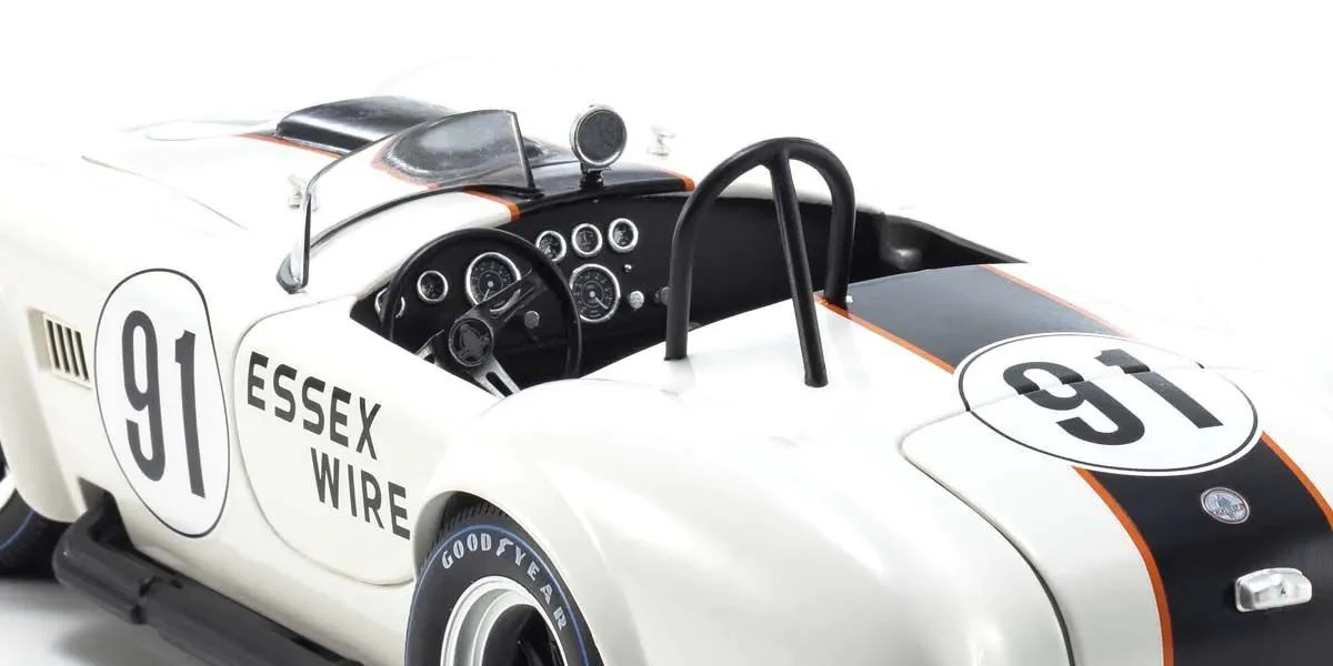 Kyosho Diecast Shelby Cobra 427 S/C Essex Wire Bridgehampton 1965 Nr.91 1/18 KS08047EW - Image 5