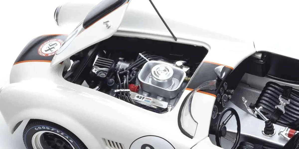 Kyosho Diecast Shelby Cobra 427 S/C Essex Wire Bridgehampton 1965 Nr.91 1/18 KS08047EW - Image 6