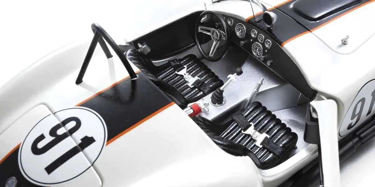 Kyosho Diecast Shelby Cobra 427 S/C Essex Wire Bridgehampton 1965 Nr.91 1/18 KS08047EW - Image 8