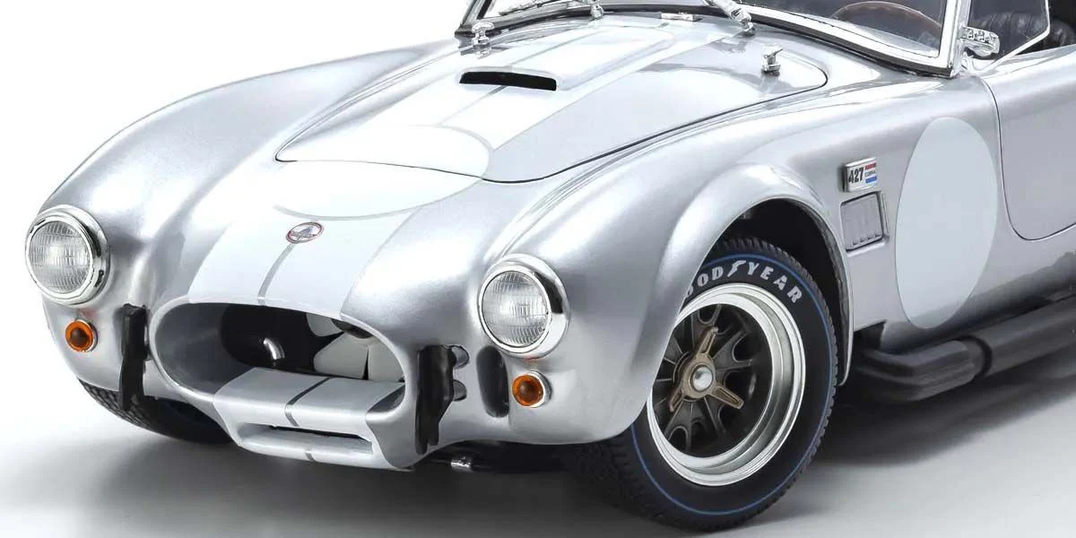 Kyosho Diecast Shelby Cobra 427 S/C Spider 1962 Argent 1/18 KS08047S - Image 4