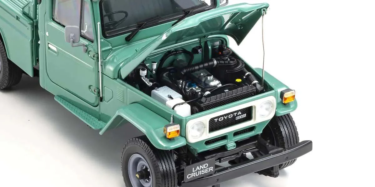 Kyosho Diecast Toyota Land Cruiser 40 Pick Up 1980 Fashion Green 1/18 KS08958FG - Image 4