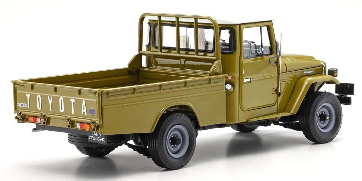 Kyosho Diecast Toyota Land Cruiser 40 Pick Up 1980 Olive 1/18 KS08958K - Image 2