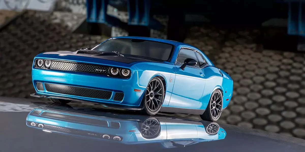 Kyosho Fazer MK2 Readyset Dodge Challenger SRT 2015 Bleu RTR 34415T2C - Image 7
