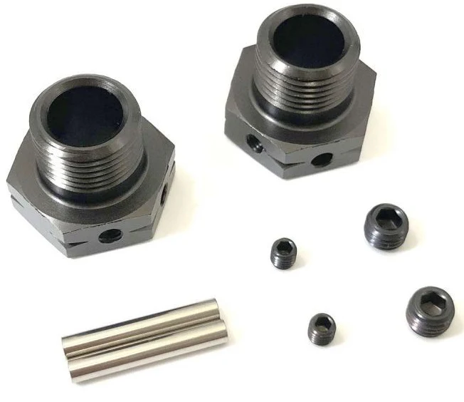 Kyosho Hexagones de Roues Gun Métal Large MP10 (x2) IFW625WB