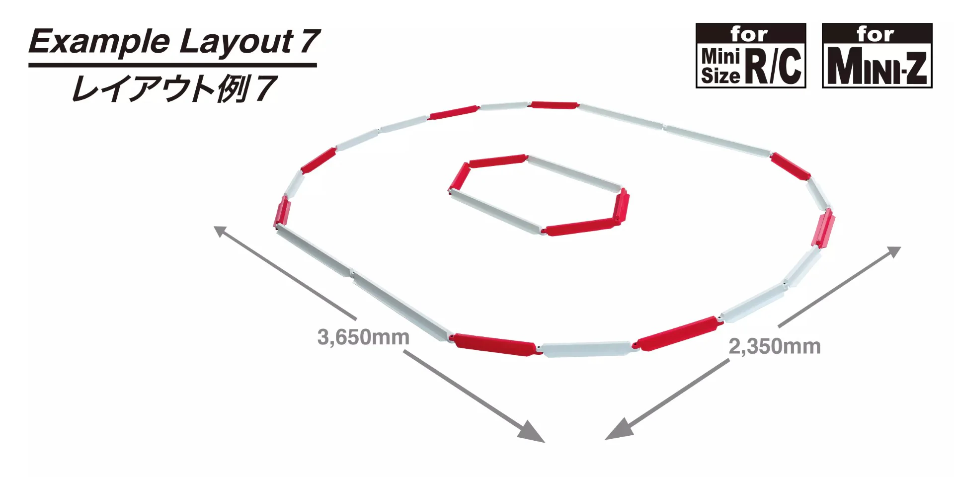 Kyosho Kit Bordure de Circuit Mini-Z et Drift 1/10 (27Pcs) 87131B - Image 8