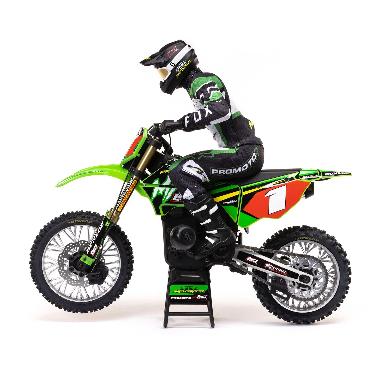 Losi Moto Promoto-MX Motorcycle RTR 1/4 + Batterie et chargeur LOS06002 - Image 5