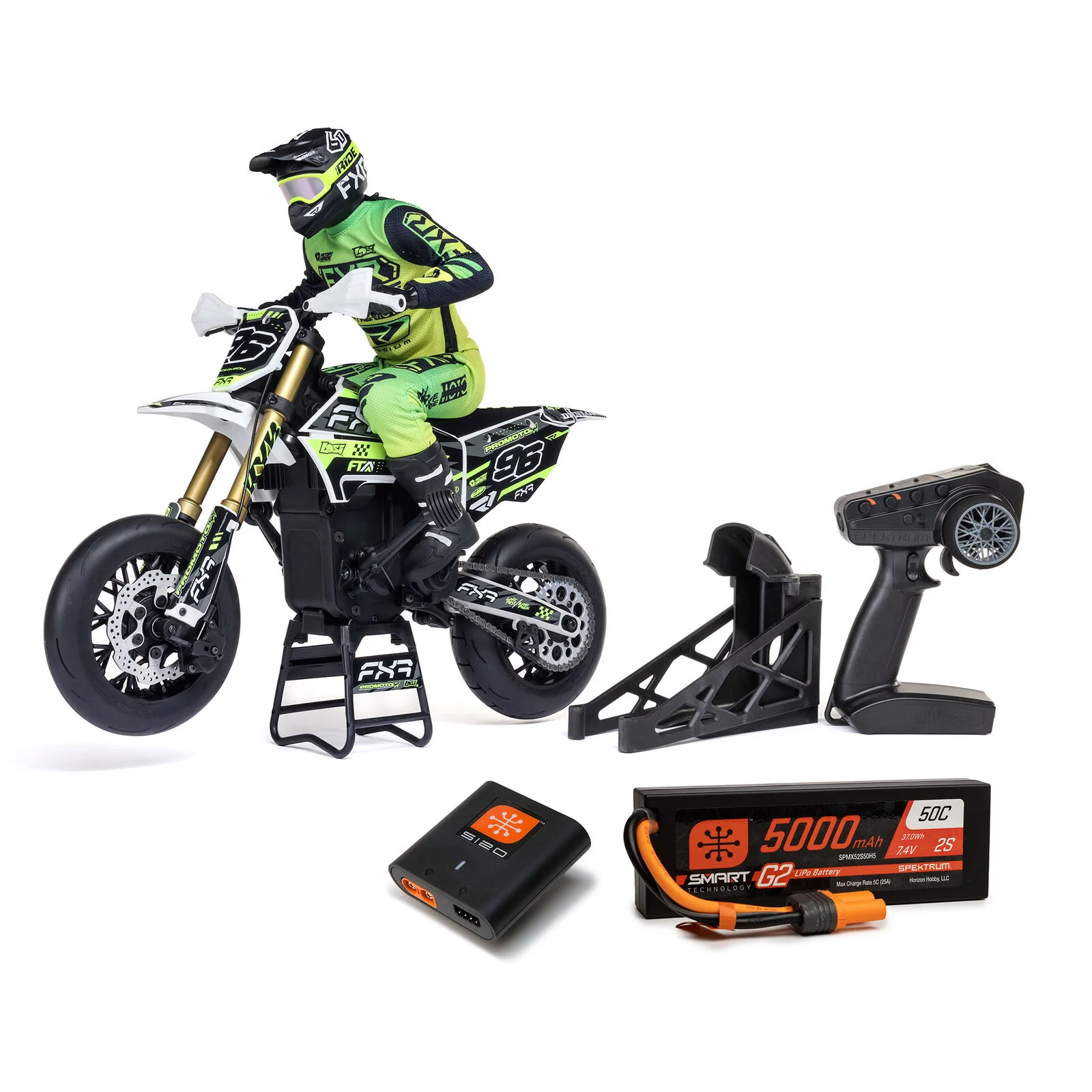 Losi Moto Promoto-SM FXR Supermoto RTR 1/4 + Batterie et chargeur LOS-2310 - Image 2