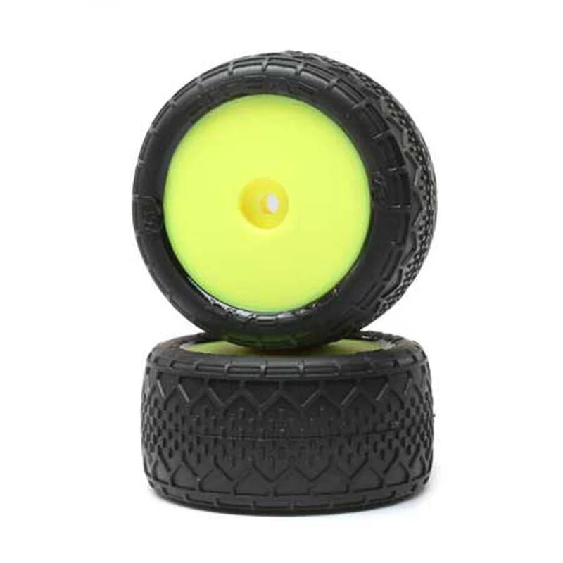 LOSI Pneus Arrière Mini-B Jaunes (x2) LOS41016