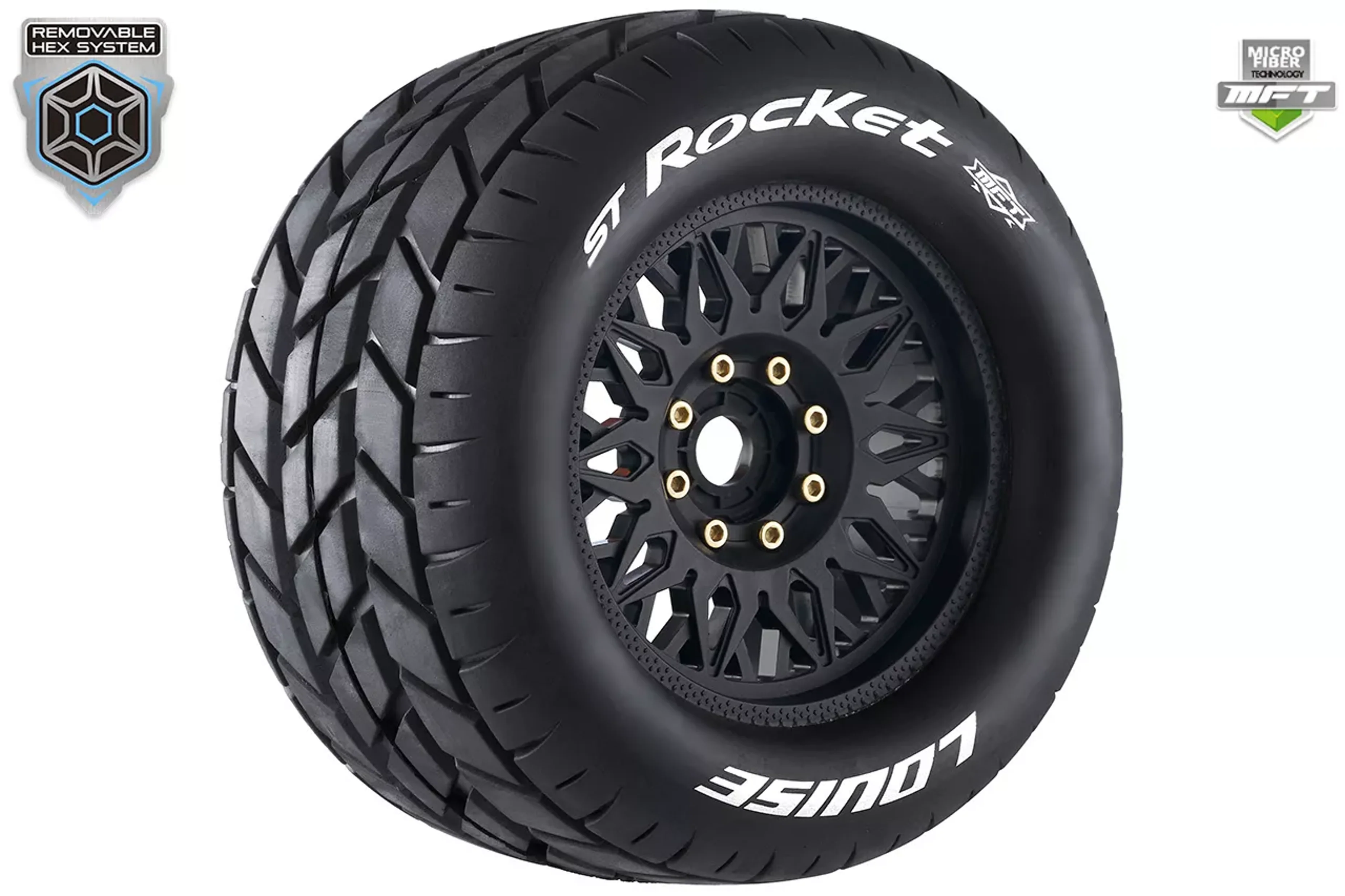 Louise RC Pneus 1/8 MFT St-Rocket + Jantes 3.8 LR-T3324X