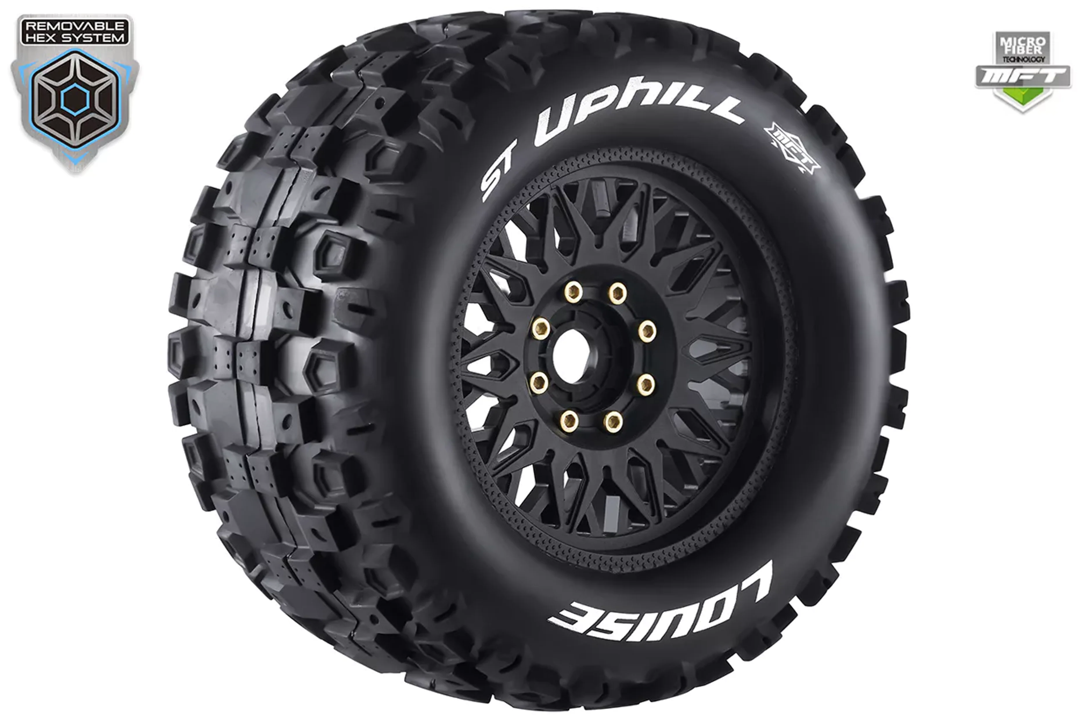 Louise RC Pneus 1/8 MFT St-Uphill + Jantes 3.8 LR-T3326X