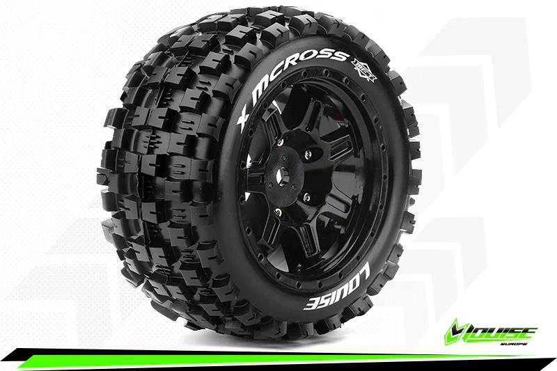 Louise RC Pneus X-Mcross MFT + Jantes Kraton 8S (x2) LR-T3352BM - Image 2