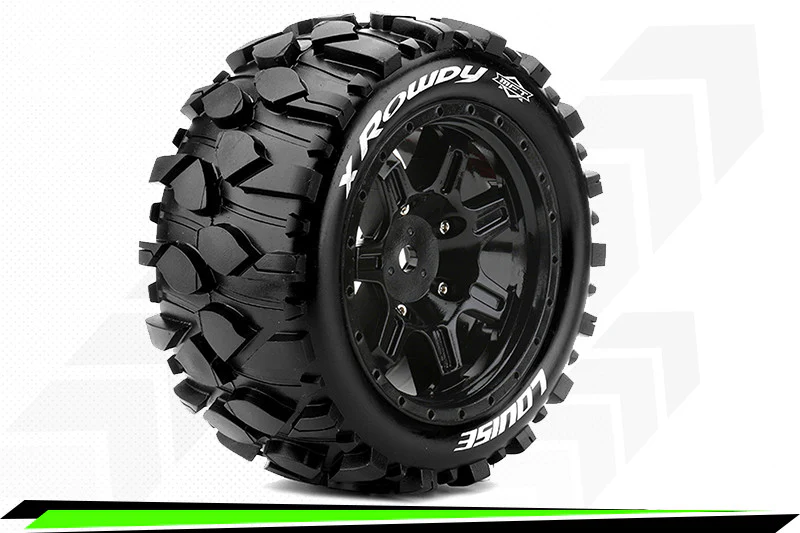 Louise RC Pneus X-Rowdy MFT + Jantes X-Maxx (x2) L-T3351B - Image 2