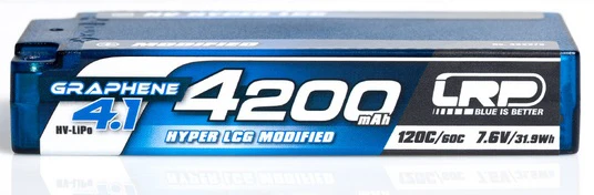 LRP Accu Lipo Shorty HLCG HV 7.6V 4200mAh 120C Graphene 4.1 432273 - Image 2