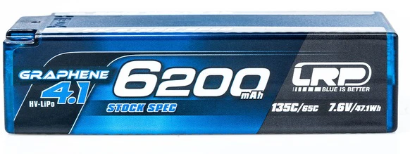 LRP Accu Lipo Shorty HV 7.6V 6200mAh 135C Graphene 4.1 432285 - Image 2