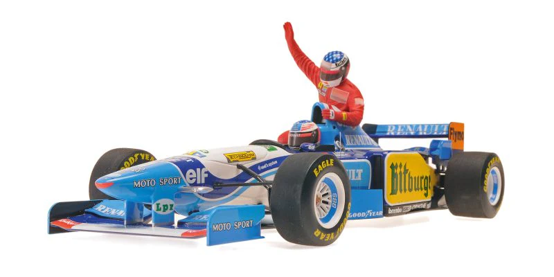 MiniChamps F1 Benetton Renault B195 Jean Alesi avec Michael Shumacher GP Canada 1995 510950601 - Image 2