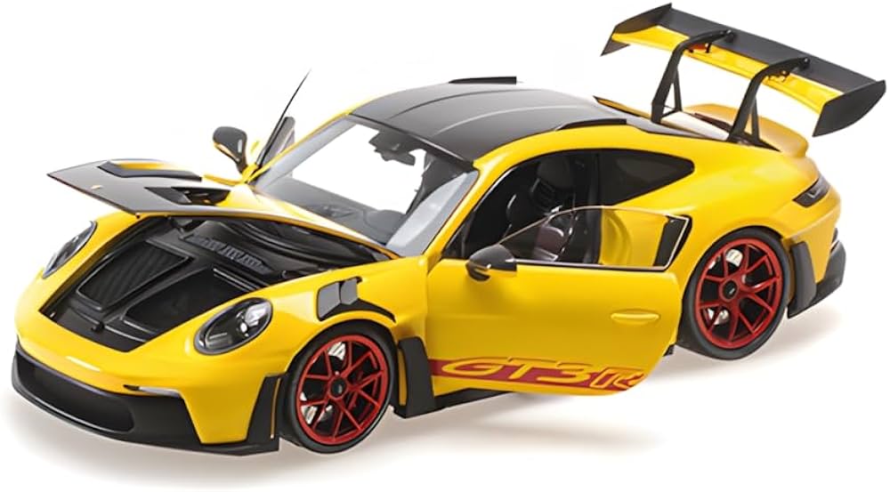 MiniChamps Porsche 911 992 GT3 RS 2024 Jaune 1/18 110062025 - Image 2