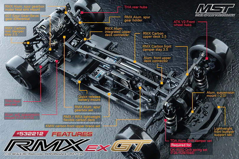 MST RMX EX GT RWD Drift KIT 532212 - Image 8