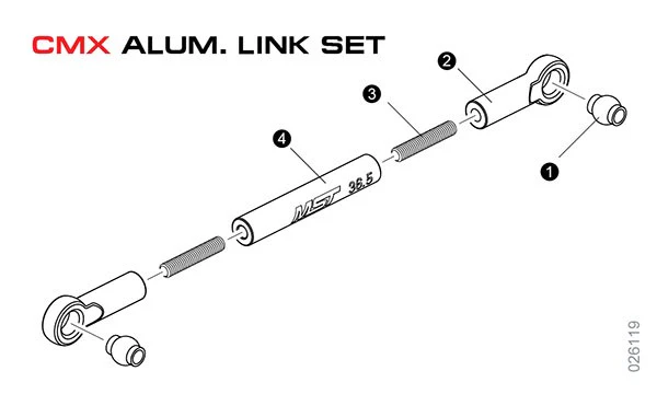 MST Set de Link Alu 267mm (Marron) 210538BN - Image 2