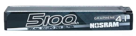 Nosram Accu Lipo Ultra LCG HV Graphene 4.1 7.6V 5100mAh 135C - Image 2