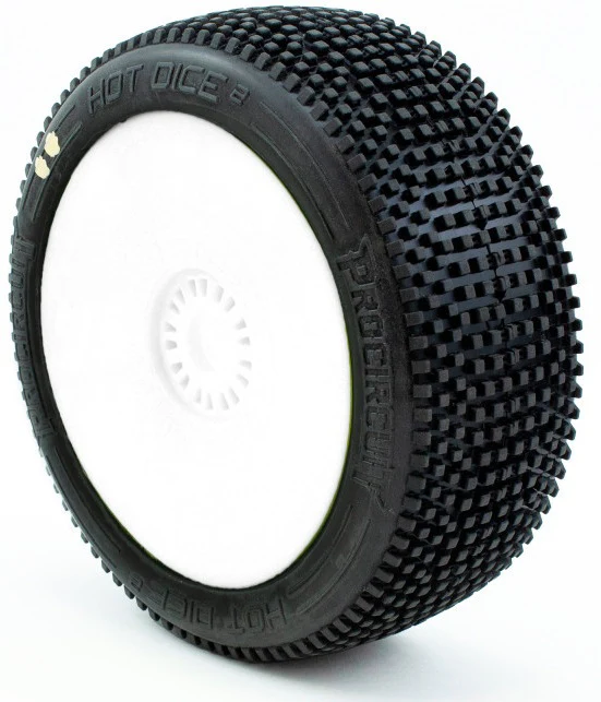 ProCircuit Jantes Blanche + Pneus Hot Dices V2 (x2) PCW2003