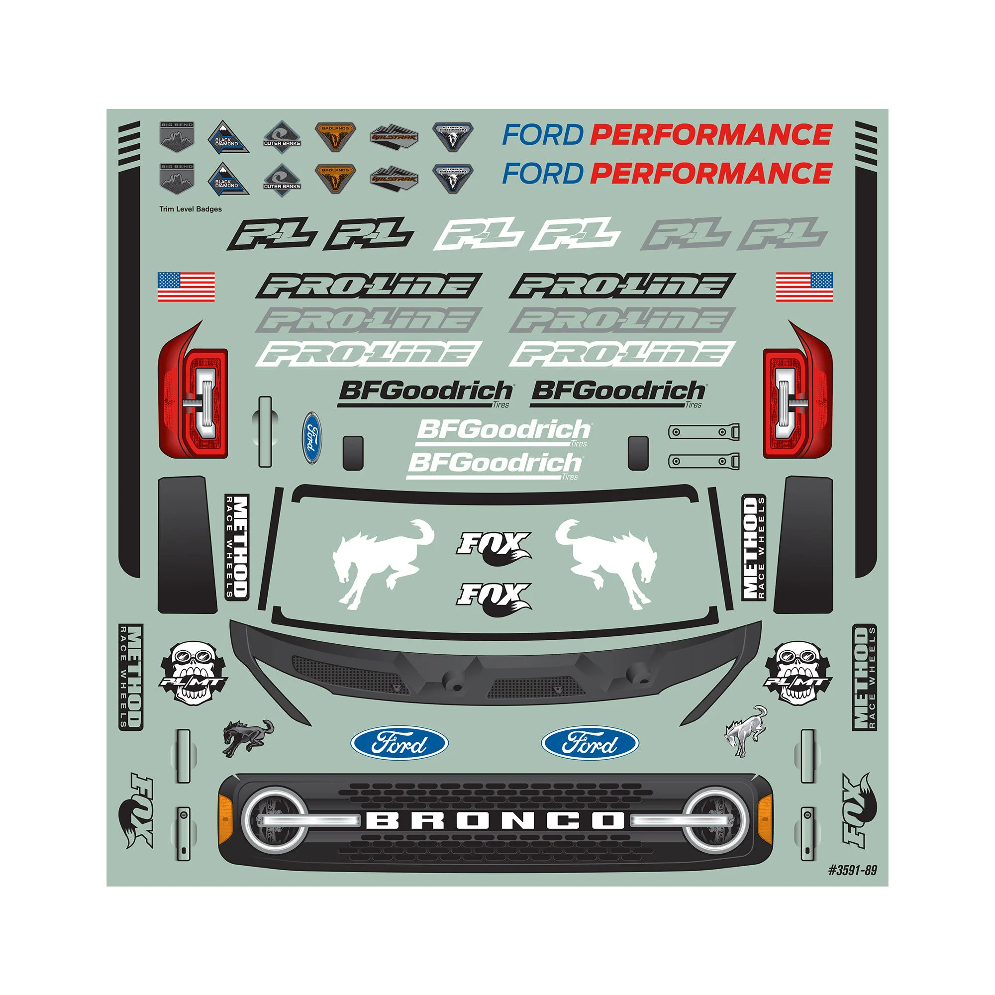 Proline Carrosserie Ford Bronco 2021 Vorteks/Granite PRO359100 - Image 4