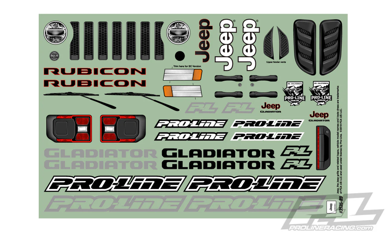 Proline Carrosserie Jeep Gladiator Rubicon Short Course 3542-00 - Image 5