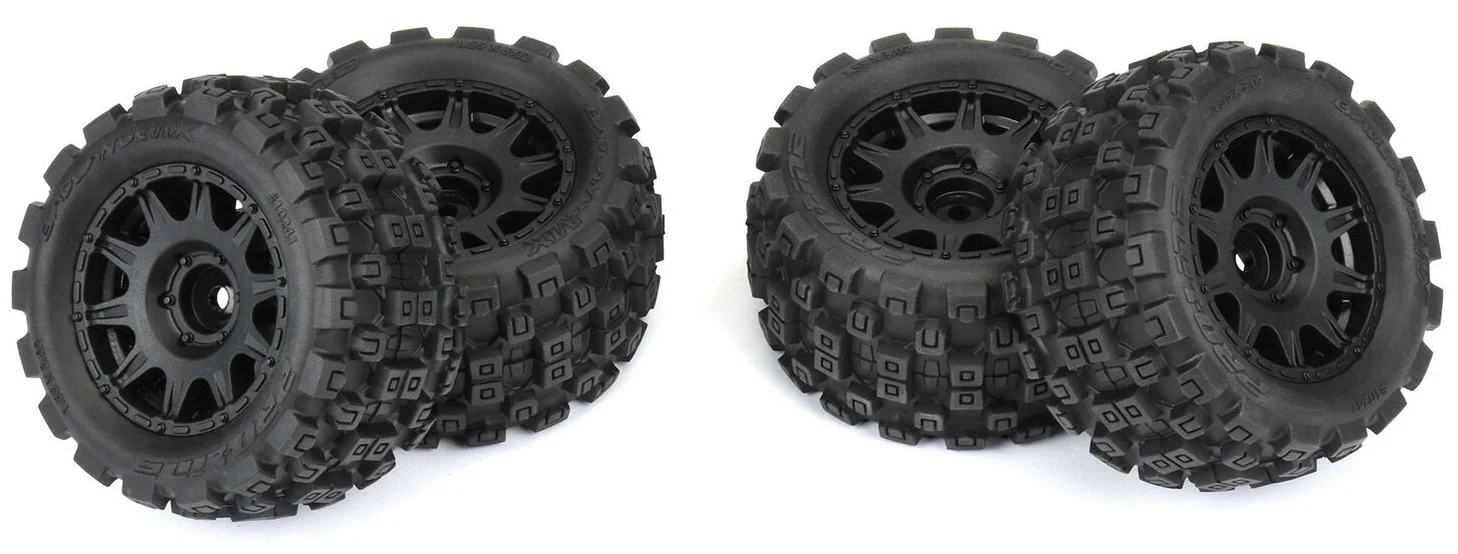 Proline Pneus  Badlands MX + Jantes Raid Noir 1.85" (x4) Granite Grom PRO1024110 - Image 4