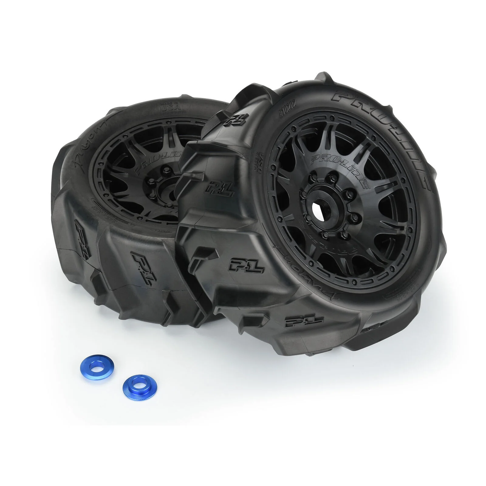 Proline Pneus Dumont 5.7 + Jantes Noir Raid 24mm (x2) 10202-10 - Image 3