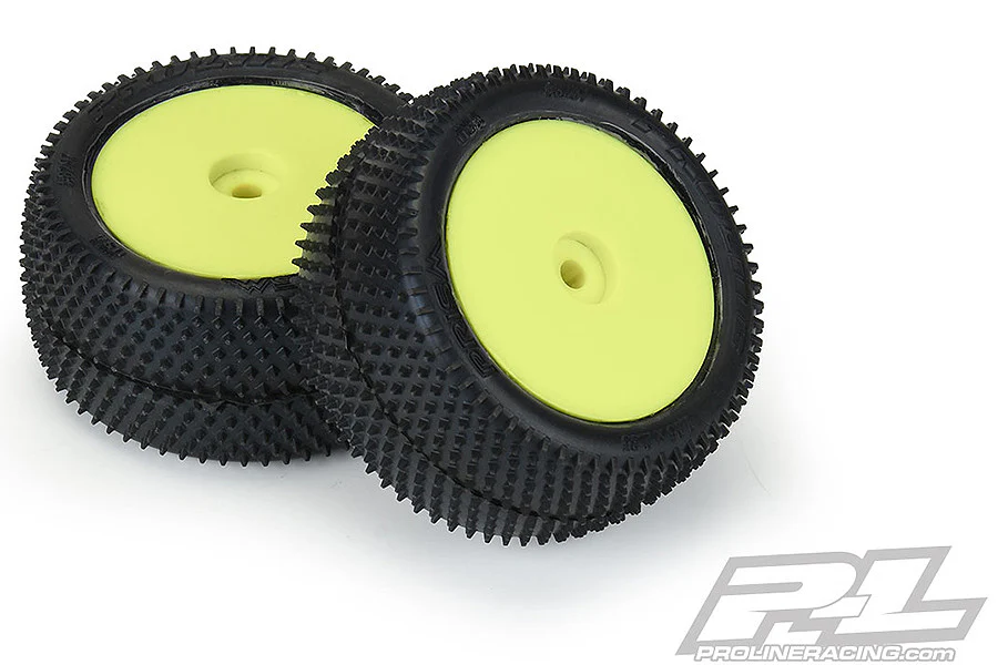Proline Pneus Prism + Jantes Jaune Arrière Losi Mini-B 8297-12 - Image 2