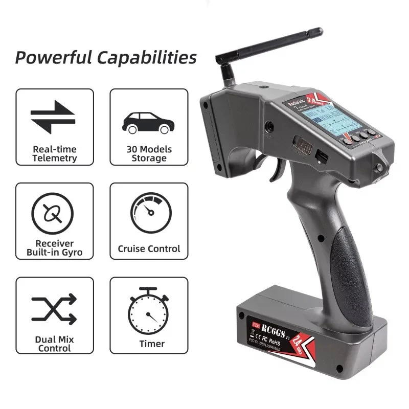 Radiolink Radio RC6GS V3 2.4Ghz 7 voies + R7FG RDL-RC6GS-V3-SET - Image 5