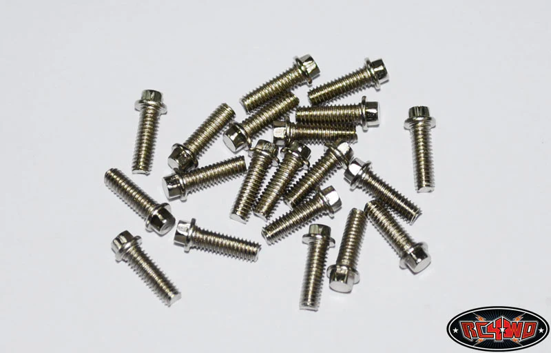 RC4WD Boulons hexagonaux Miniature M2.5x6mm Silver (x20) Z-S0663