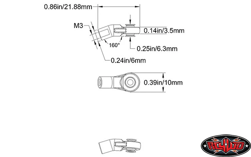 RC4WD Chapes courte M3 (x20) Z-S0402 - Image 2