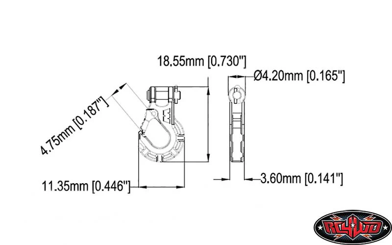RC4WD Crochet d'attelage ou de Treuillage Warm Z-S1551 - Image 4