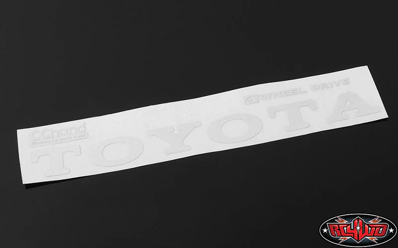 RC4WD Stickers métal Toyota (Blanc) VVV-C0291 - Image 2