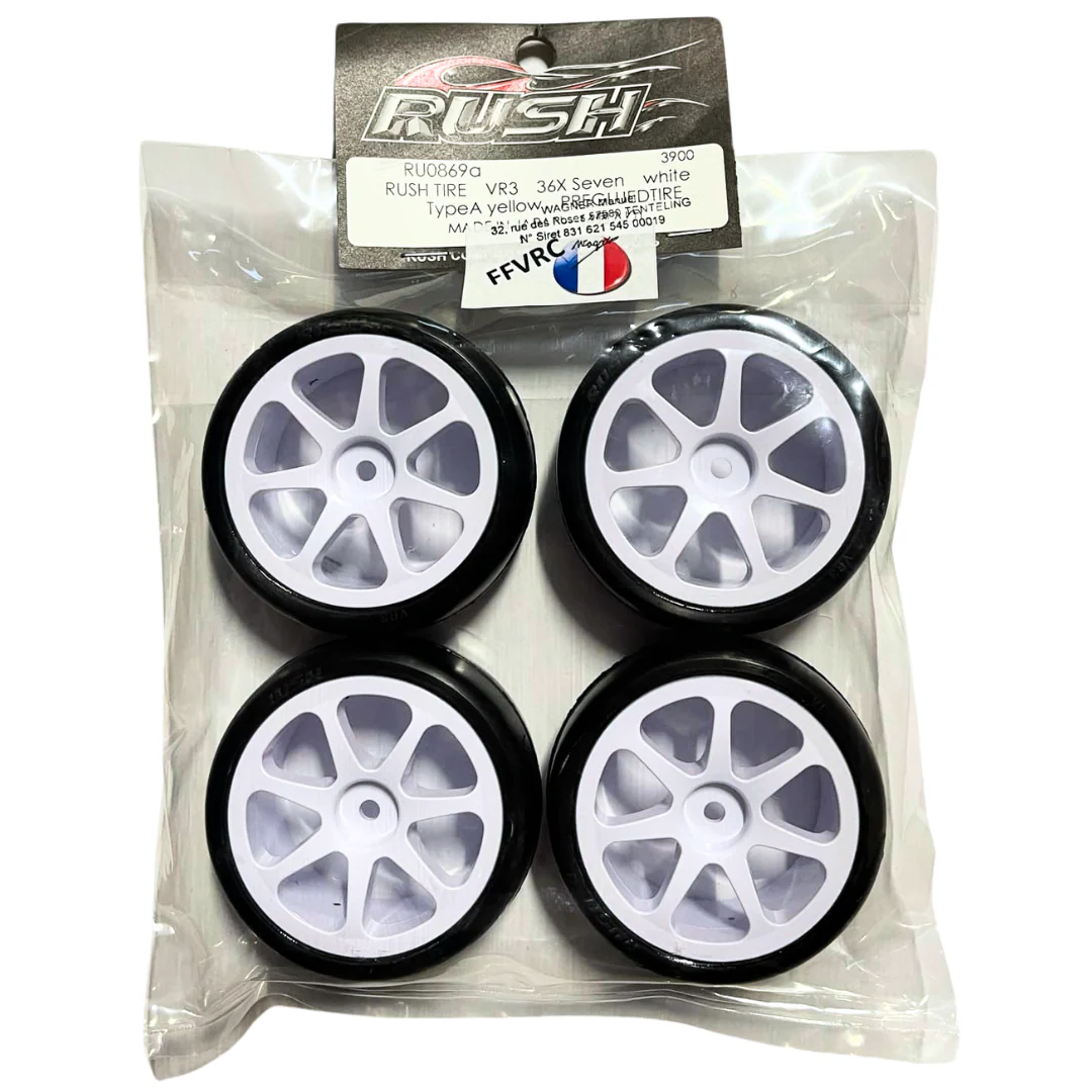 Rush Pneus + Jantes 7 Bâtons 1/10 Outdoor 36X VR3 FFVRC 2025 RU0869 - Image 2